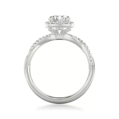 Mckenzie Diamond Twist Halo Engagement Ring