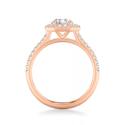 Tiana Hexagonal Diamond Halo Engagement Ring