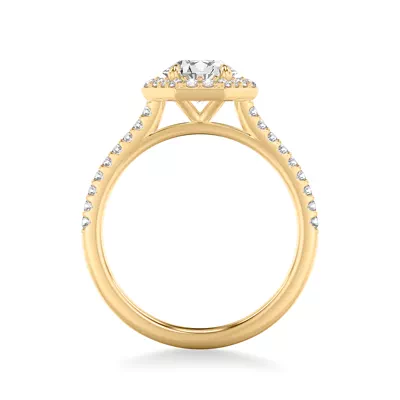 Tiana Hexagonal Diamond Halo Engagement Ring