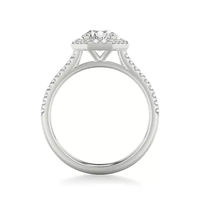 Tiana Hexagonal Diamond Halo Engagement Ring