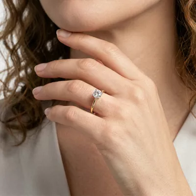 Delphina Two-Tone Solitaire