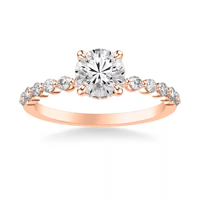Bliss Shared Prong Diamond Engagement Ring