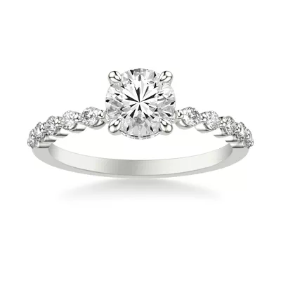 Bliss Shared Prong Diamond Engagement Ring