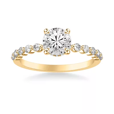 Bliss Shared Prong Diamond Engagement Ring