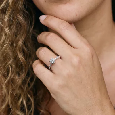 Bliss Shared Prong Diamond Engagement Ring