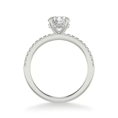 Penny Pavé Diamond Hidden Halo Engagement Ring