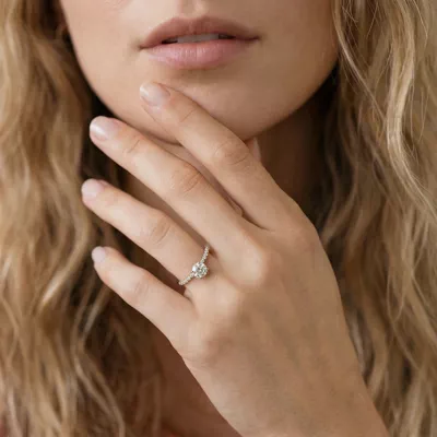 Bliss Petite Shared Prong Diamond Engagement Ring