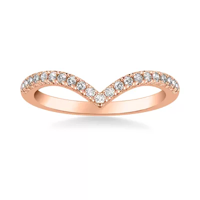 Zoe Pavé Diamond Chevron Band
