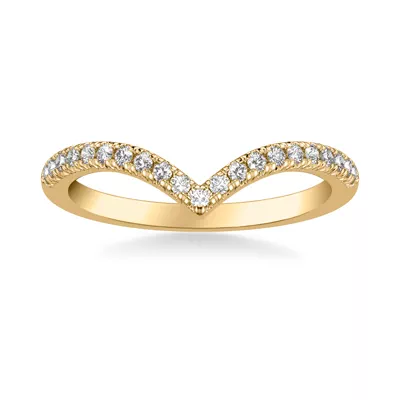 Zoe Pavé Diamond Chevron Band