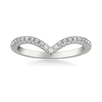 Zoe Pavé Diamond Chevron Band