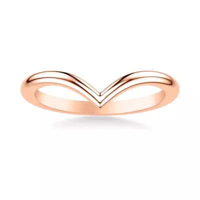 Candace High Polished Chevron Band
