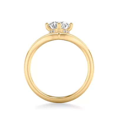 Candace Hidden Halo Chevron Engagement Ring