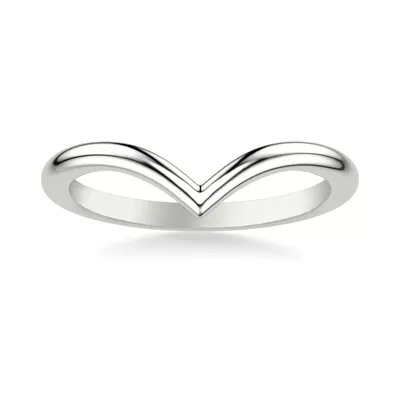 Candace High Polished Chevron Band