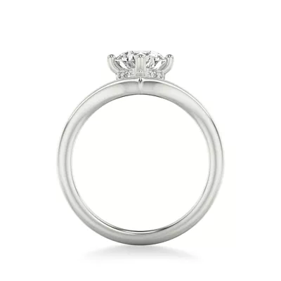 Candace Hidden Halo Chevron Engagement Ring