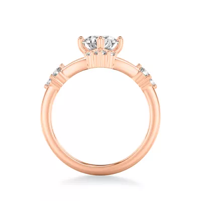 Shiloh Diamond Accent Chevron Engagement Ring