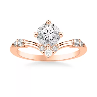 Shiloh Diamond Accent Chevron Engagement Ring