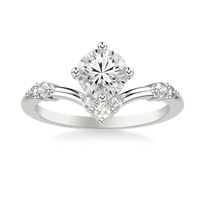 Shiloh Diamond Accent Chevron Engagement Ring