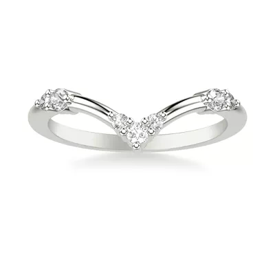 Shiloh Diamond Accent Chevron Band