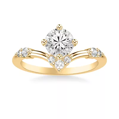 Shiloh Diamond Accent Chevron Engagement Ring
