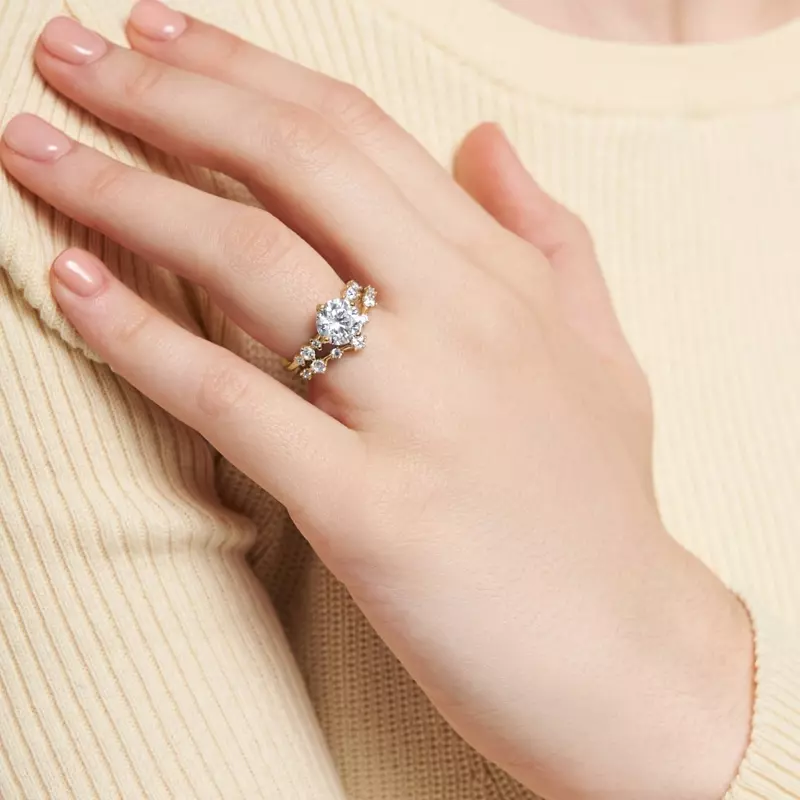 14K Yellow Gold Carol Diamond Engagement Ring