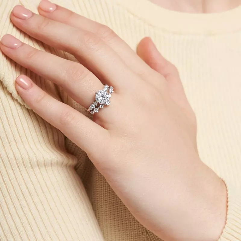 Platinum Carol Diamond Engagement Ring