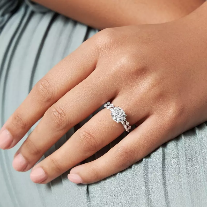 18K White Gold Betty Marquise Diamond Engagement Ring