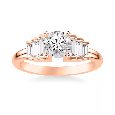 Noa Baguette Diamond Engagement Ring