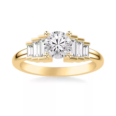 Noa Baguette Diamond Engagement Ring