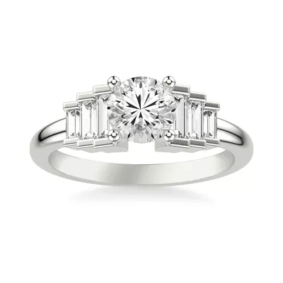 Noa Baguette Diamond Engagement Ring