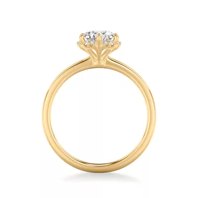 Briar Floral Halo Engagement Ring