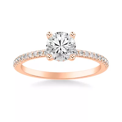 Greta Hidden Halo Engagement Ring