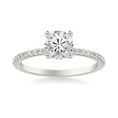 Greta Hidden Halo Engagement Ring