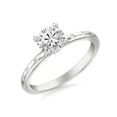 Alondra Brushed Finish Engagement Ring