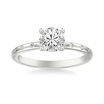 Alondra Brushed Finish Engagement Ring