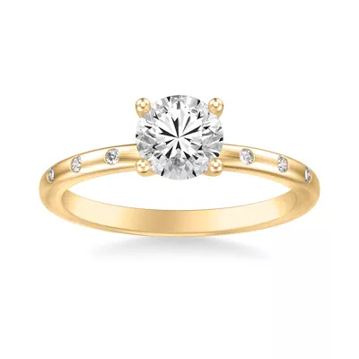 Alondra Brushed Finish Engagement Ring