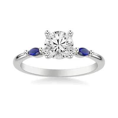 Ophelia Sapphire Accent Engagement Ring