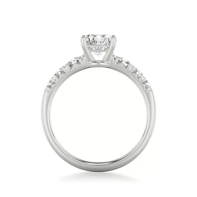 Cressida North-South Hidden Halo Engagement Ring