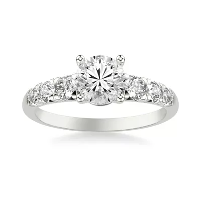 Cressida North-South Hidden Halo Engagement Ring
