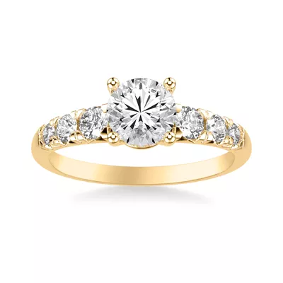 Cressida North-South Hidden Halo Engagement Ring