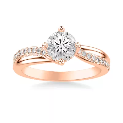 Celine Diamond Twist Engagement ring