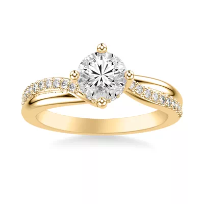 Celine Diamond Twist Engagement ring