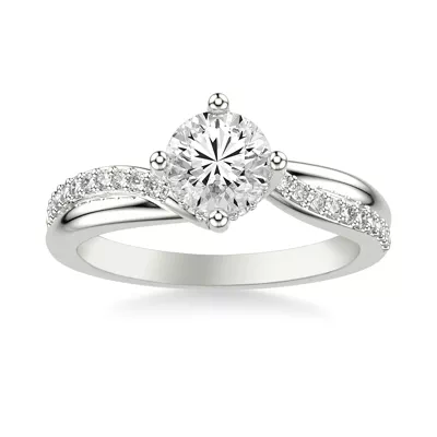 Celine Diamond Twist Engagement ring