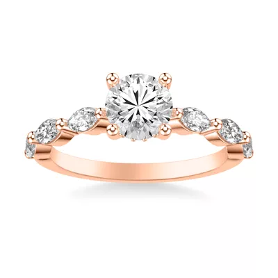 Betty Grand Marquise Lab Diamond Engagement Ring