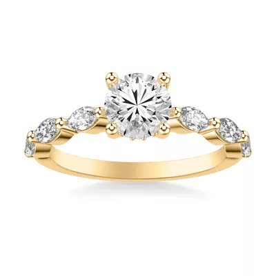 Betty Grand Marquise Lab Diamond Engagement Ring