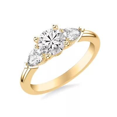 Georgina Pear Three-Stone Engagement Ring (.50 ct. tw.)