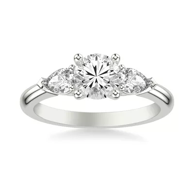 Georgina Pear Three-Stone Engagement Ring (.50 ct. tw.)