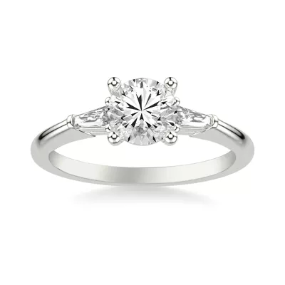 Estrella Baguette Diamond Accent Engagement Ring