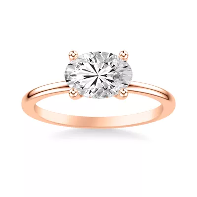 Rayleigh East-West Hidden Halo Engagement Ring