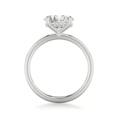 Rayleigh East-West Hidden Halo Engagement Ring
