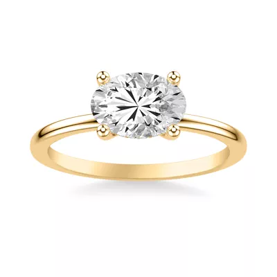 Rayleigh East-West Hidden Halo Engagement Ring